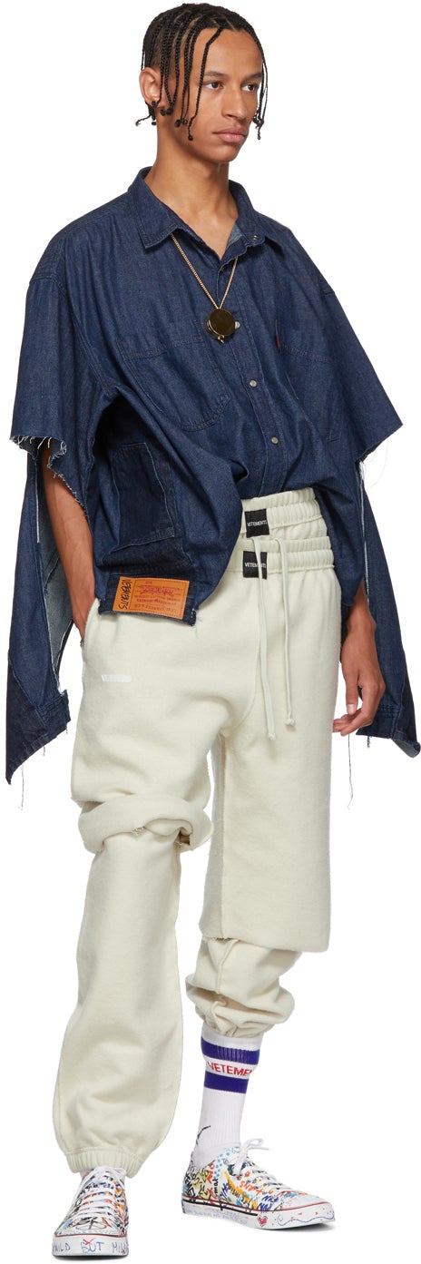 VETEMENTS Navy Levi's Edition Oversized Denim Shirt