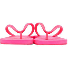 VETEMENTS Pink Logo Flip Flops