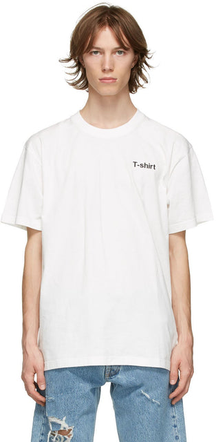 VETEMENTS White Definition T-Shirt - T-shirt de définition blanche de vetements - Vetements 흰색 정의 티셔츠