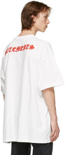 VETEMENTS White Oversized Anarchy Gothic Logo T-Shirt