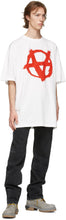VETEMENTS White Oversized Anarchy Gothic Logo T-Shirt
