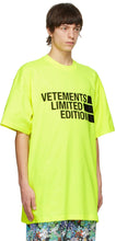 VETEMENTS Yellow Big Logo 'Limited Edition' T-Shirt