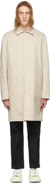 Valentino Beige Wool Twill Coat - VALENTINO BEIGE TWILL - 발렌티노 베이지 양모 능직 코트
