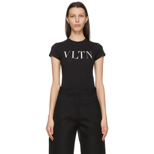 Valentino Black 'VLTN' T-Shirt Bodysuit - Body T-shirt Valentino Black 'VLTN' - Valentino Black 'VLTN'티셔츠 바디 수트