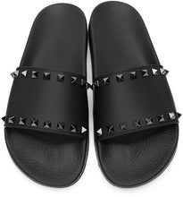 Valentino Black Valentino Garavani Rockstud Slides