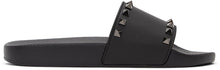 Valentino Black Valentino Garavani Rockstud Slides - Valentino Black Valentino Garavani Rockstud Dlides - Valentino Black Valentino Garavani 록 스튜디오 슬라이드