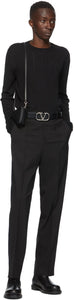 Valentino Black Wool 'VLTN' Sweater