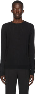 Valentino Black Wool 'VLTN' Sweater - Pull de laine noire de Valentino 'VLTN' - Valentino Black Wool 'VLTN'스웨터