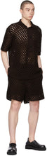 Valentino Brown Crochet Shorts