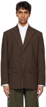 Valentino Brown Technical Wool Blazer - Blazer de laine technique de Valentino Brown - Valentino Brown 기술 양모 블레이저