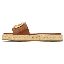 Valentino Brown Valentino Garavani VLogo Slide Espadrilles