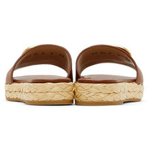 Valentino Brown Valentino Garavani VLogo Slide Espadrilles