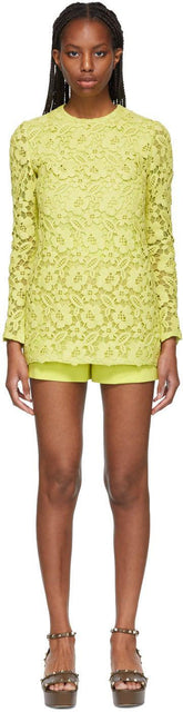 Valentino Green Lace Jumpsuit - Combinaison de dentelle verte Valentino - 발렌티노 그린 레이스 jumpsuit.