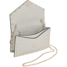 Valentino Grey Valentino Garavani Small Rockstud Envelope Wallet Bag - Valentino Grey Valentino Garavani petit sac de portefeuille d'enveloppe Rockstud - Valentino 회색 발렌티노 가라 바니 작은 록 스튜디오 봉투 지갑 가방