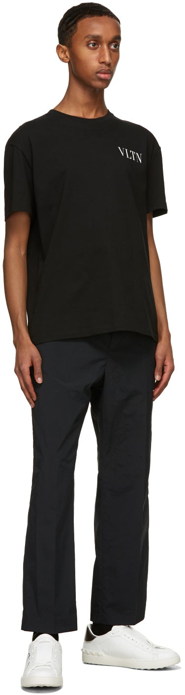 Valentino Navy Nylon Trousers