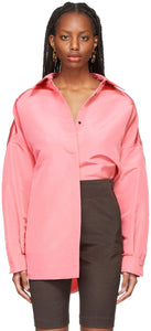 Valentino Pink Faille Over Shirt - Valentino Rose Faille sur la chemise - Valentino 핑크 실패 셔츠입니다