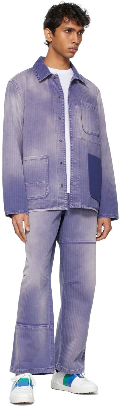 Valentino Purple Denim Shaded Jacket