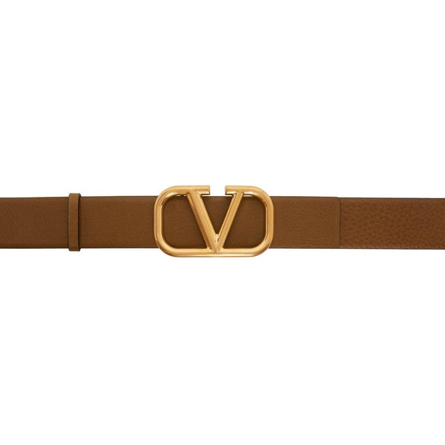 Valentino Reversible Tan Valentino Garavani VLogo Belt - Valentino réversible Tan Valentino Garavani Vlogo Ceinture - Valentino 가역 Tan Valentino Garavani Vlogo Belt.