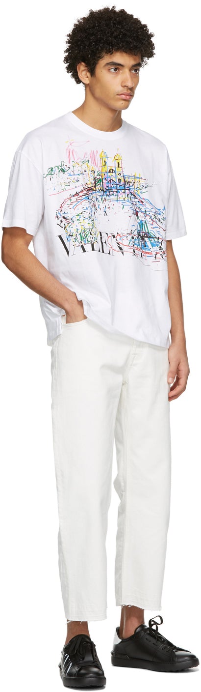 Valentino White Five Pocket Chino Jeans