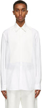 Valentino White Plastron Shirt - Chemise de plastron blanc valentino - Valentino 화이트 플라스 트론 셔츠
