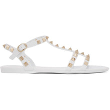 Valentino White Valentino Garavani Rockstud Jelly Sandals - Sandales Valentino White Valentino Garavani Rockstud Genly - Valentino 화이트 발렌티노 Garavani Rockstud Jelly Sandals.
