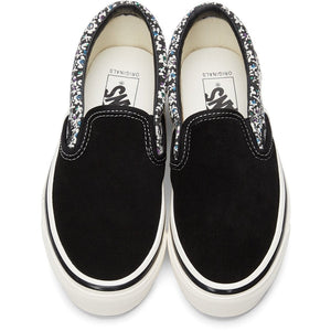 Vans Black Micro Daisy OG Classic Slip-On LX Sneakers