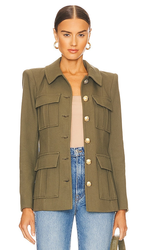 Veronica Beard Lambert Dickey Coat in Olive Veronica Beard Lambert Dickey manteau en olive Veronica Beard Lambert Dickey Coat穿着橄榄