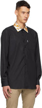 Versace Black Barocco Collar Shirt