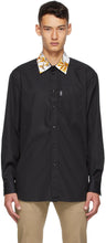 Versace Black Barocco Collar Shirt - Chemise de collier Noir Barocco vers - 베르사체 블랙 바로코 칼라 셔츠