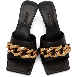 Versace black sales and gold sandals