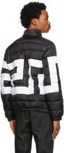 Versace Black Down Greca Puffer Jacket