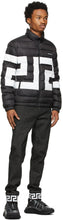 Versace Black Down Greca Puffer Jacket