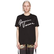 Versace Black GV Signature T-Shirt - T-shirt Signature Versace Black GV - 베르사체 블랙 GV 시그니처 티셔츠