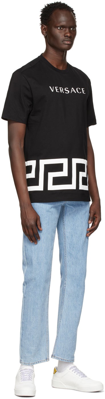 Versace Black Greca Logo T-Shirt