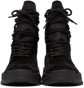 Versace Black High Sneaker Boots