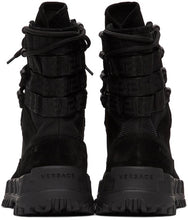 Versace Black High Sneaker Boots