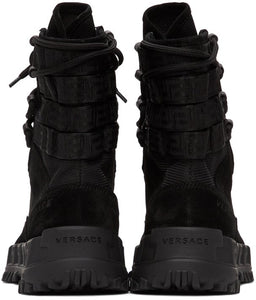 Versace Black High Sneaker Boots