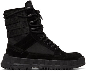 Versace Black High Sneaker Boots - Bottes de baskets haute Noir Versace Noir - 베르사체 블랙 높은 스니커 즈 부츠