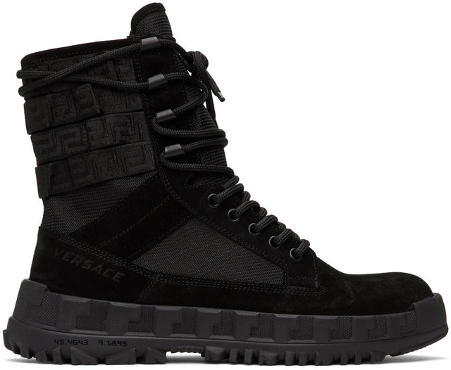 Versace Black High Sneaker Boots - Bottes de baskets haute Noir Versace Noir - 베르사체 블랙 높은 스니커 즈 부츠
