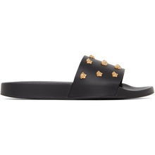 Versace Black Leather Medusa Stud Sandals - Versace Noir Cuir Sandals Stores Sudusa - 베르사체 블랙 가죽 메두사 스터드 샌들