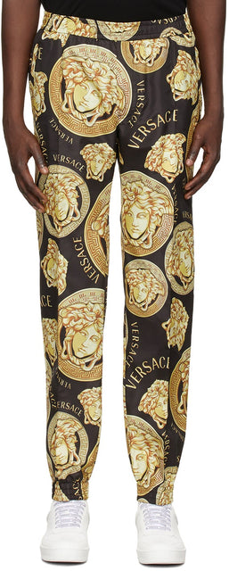 Versace Black Medusa Amplified Lounge Pants - Pantalon de salon amplifié Versace Noir Medusa - 베르사체 블랙 메두사 증폭 된 라운지 바지