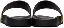 Versace Black Medusa Amplified Print Slides