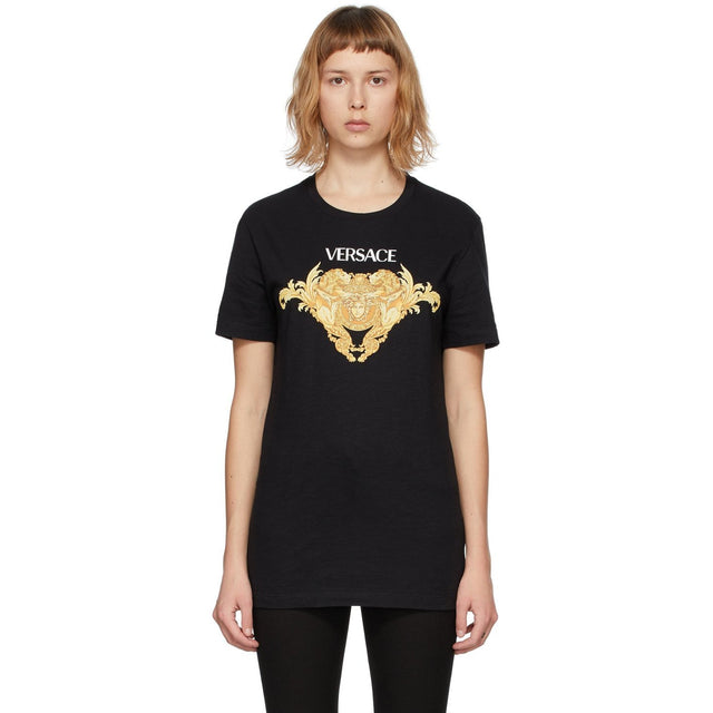 Versace Black Medusa Graphic T-Shirt - T-shirt graphique en Versace Noir Medusa - 베르사체 블랙 메두사 그래픽 티셔츠