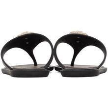 Versace Black Medusa Palazzo Thong Sandals