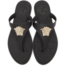 Versace Black Medusa Palazzo Thong Sandals