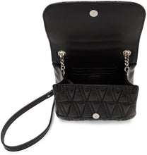 Versace Black Naplak Quilted Virtus Bag