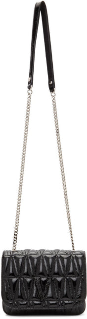 Versace Black Naplak Quilted Virtus Bag - Versace Noir Naplak Quiltd Virtus Sac - 베르사체 블랙 Naplak 누비 이불 jutorus bag.