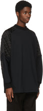 Versace Black Oversize Quilted Shoulders Sweatshirt