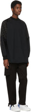 Versace Black Oversize Quilted Shoulders Sweatshirt