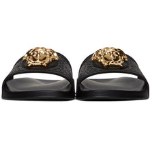 Versace Black Palazzo Pool Sandals